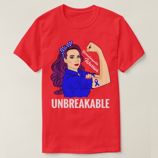 T-shirt Dermatomyositis Sensibilisation DM Guerrier Indest (Design devant)
