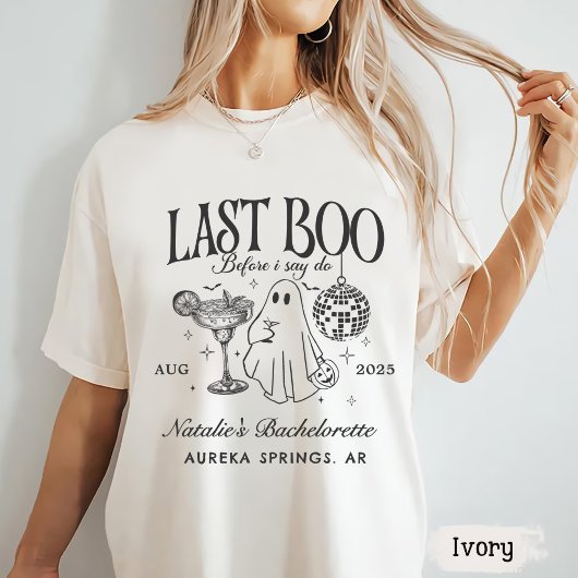 T-shirt Dernier Boo avant de faire Bachelorette Halloween