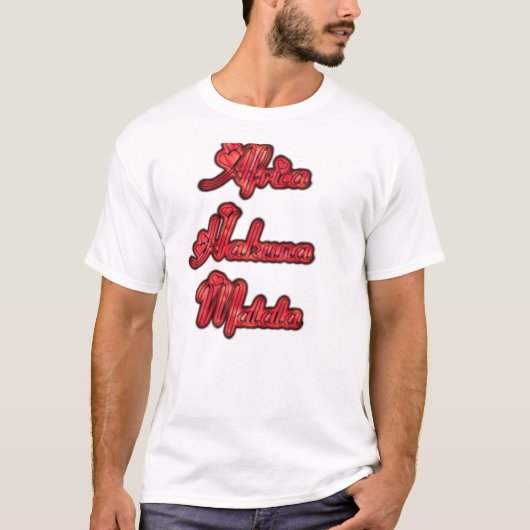 T-shirt Dernier Célèbre Afrique Hakuna Matata Marque Tshir (Devant)
