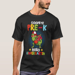 T-shirt Dernier Jour De L'École Dinosaure Adieu Pré K Bonj