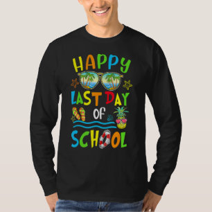 T-shirt Dernier Jour De L'École Tie Dye Étudiants Enseigna
