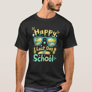 T-shirt Dernier Jour De L'École Vacances D'Été Sunglass En