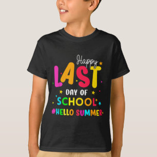 T-shirt Dernier Jour D'école Bonjour L'été Élèves Et Ensei