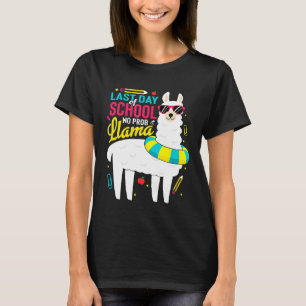 T-shirt Dernier jour d'école lama garçons filles enseignan