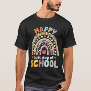 T-shirt Dernier Jour D'École Professeur Étudiant Remise De