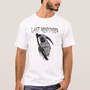 T-shirt Dernier répondeur faucheuse Humour foncé Texte Éff