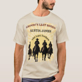 T-shirt Dernier Rodeo Cowboys Sunset Groom Nom Bachelor (Devant)