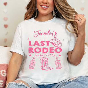 T-shirt Dernier Rodeo Rose Cowgirl Casquette Bachelorette 
