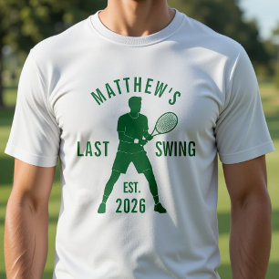 T-shirt Dernier Swing de Tennis Avant la Fête de Bachelora