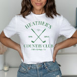 T-shirt Dernier Swing Golf Country Club Bachelorette<br><div class="desc">Jolie soirée de tennis à thème de plage ! Une partie d'une collection entière !</div>