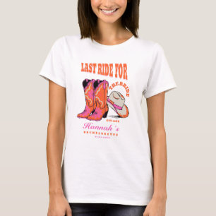 T-shirt Dernière chevauchée pour la mariée, enterrement de