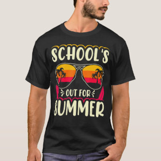 T-shirt Dernière Journée D'École Rétro Écoles Sorties Pour