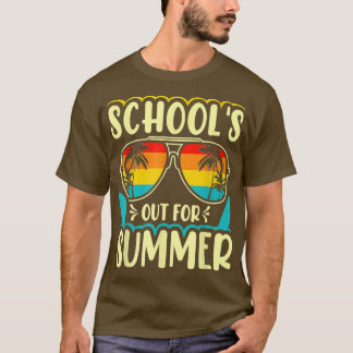 T-shirt Dernière Journée D'École Rétro Écoles Sorties Pour