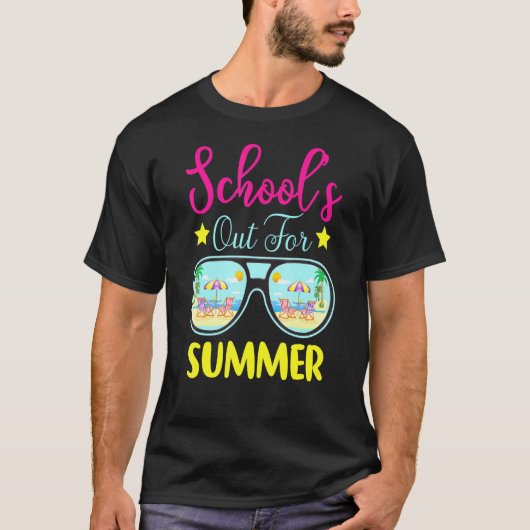 T-shirt Dernière Journée D'Écoles Sorties Pour Enseignant (Devant)