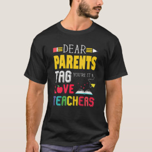 T-shirt Dernière journée Femmes Chers parents Étiquette Vo