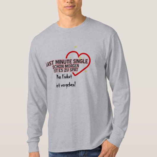T-SHIRT DERNIÈRE MINUTE CÉLIBATAIRE (Devant)