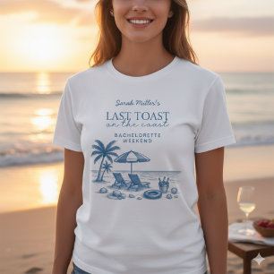 T-shirt Dernière Toast sur la Côte Blue Enterrement de Vie