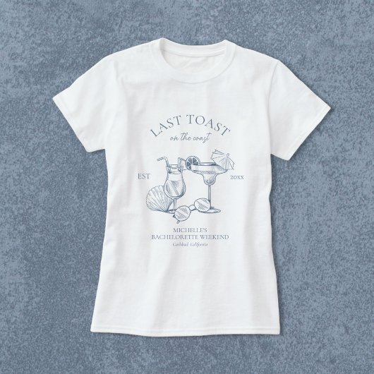 T-shirt Dernière Toast sur la Côte Fête de Bachelorette