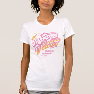 T-shirt Dernière Veuve Rose Orange Demoiselle d'Honneur Ma