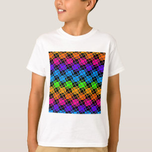T-shirt Dernières couleurs d'arc-en-ciel à damiers design