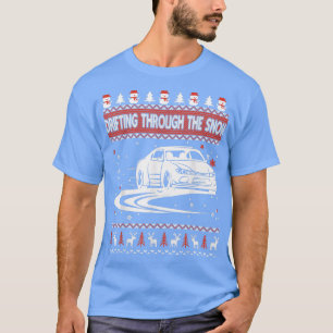 T-shirt Déroulement À Travers Le Chandail De Noël Laide De