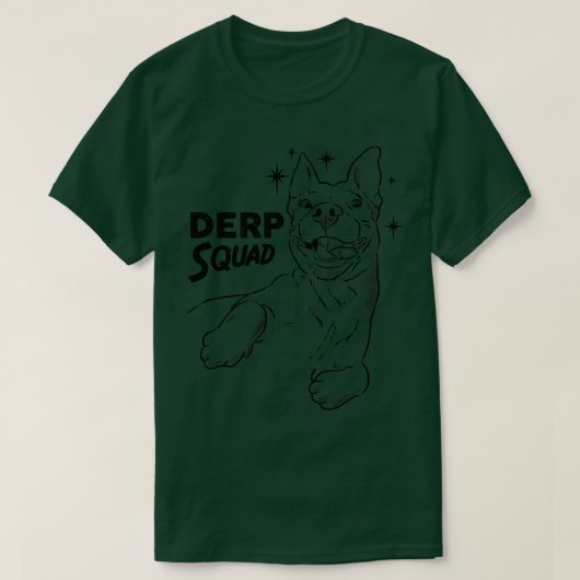 T-shirt Derp Squad Pitbull Derpy Chien (Design devant)