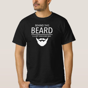 T-shirt Derrière Cette Barbe Se Trouve Un Homme Très Beau
