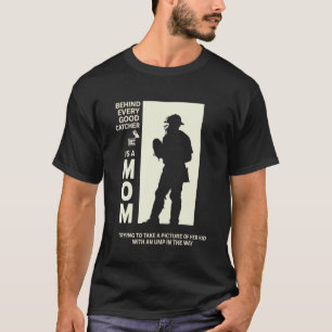 T-shirt Derrière chaque bon receveur se cache une maman qu