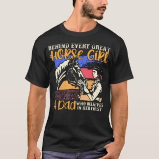 T-shirt Derrière chaque fille à cheval qui croit en elle-m