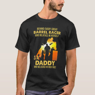 T-shirt Derrière chaque grand coureur de baril qui Père Da