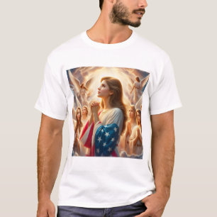 T-shirt Des anges Priant Pour L'Amérique Haiku