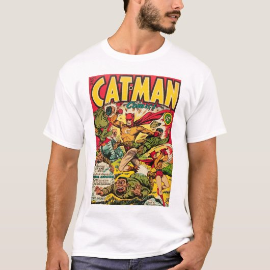 T-shirt des bandes dessinées #14 de Chat-Man (Devant)