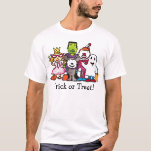 T-shirt Des bonbons ou un sort w/Skull dans le casquette