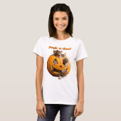 T-shirt Des chatons à Jack-o-Lantern (Devant entier)