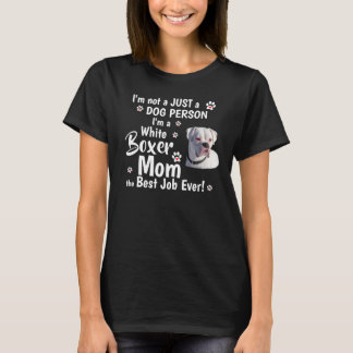 T-shirt Des chiens de boxe blancs mignons pour maman