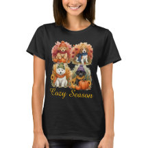 T-shirt des chiots d'automne mignons