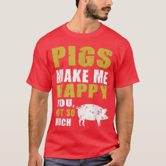 T-shirt Des cochons amusants me rendent heureux design pou