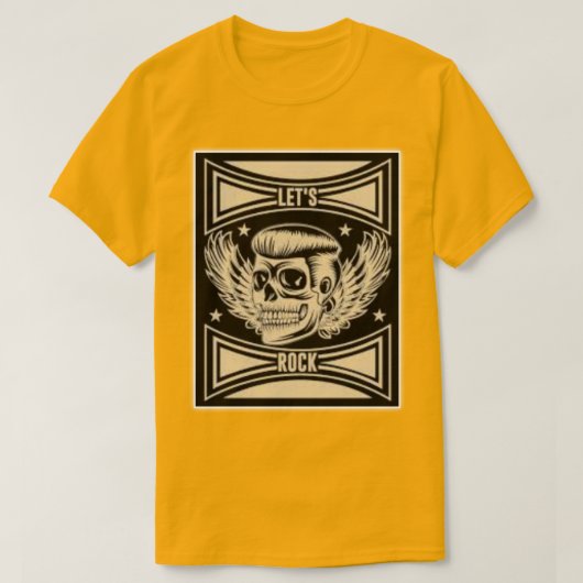 T-shirt "Des crânes rocheux avec des ailes" (Design devant)