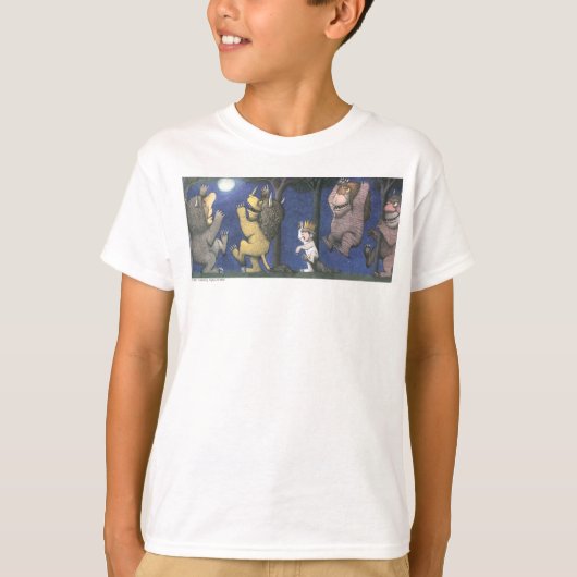 T-shirt Des créatures sauvages et Max dansant au clair de (Devant)