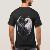 T-shirt Des cygnes élégants qui forment un coeur ensemble. (Dos)