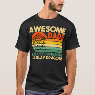 T-shirt Des Dads Impressionnants Explorez Dungeons Dm Rpg 