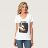 T-shirt Des difficultés avec courage suivront (Devant entier)