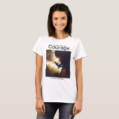 T-shirt Des difficultés avec courage suivront (Devant entier)
