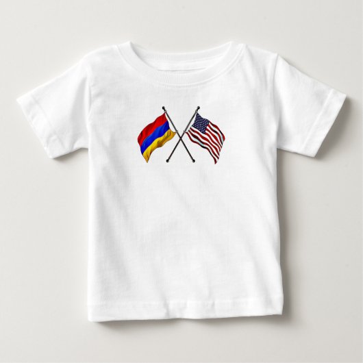 T-shirt des drapeaux arméniens américains (Devant)