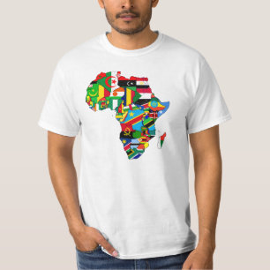 T-shirt Des drapeaux du monde - marquez la carte de