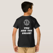 T-shirt Des enfants "je suis la valeur ! Vous êtes la (Dos entier)