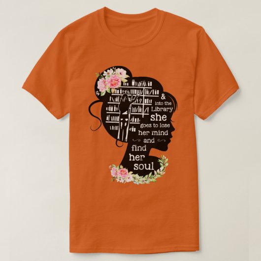 T-shirt Des Femmes Dans La Bibliothèque, Elle Va Perdre L' (Design devant)