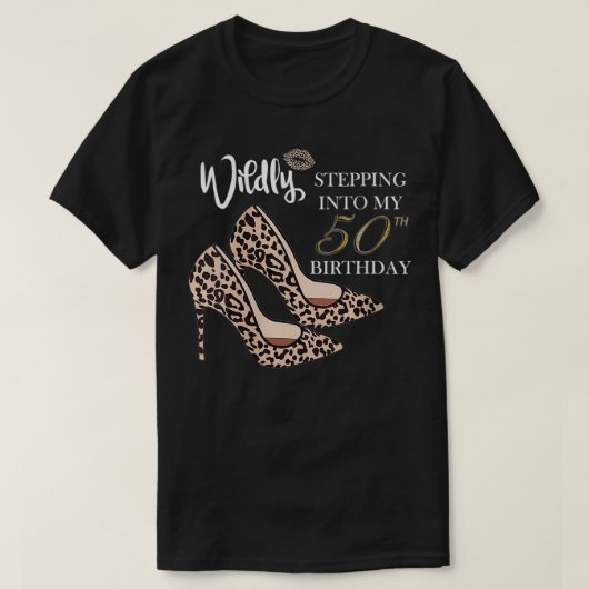 T-shirt Des Femmes Entrent Dans Mon 50E Anniversaire Leopa (Design devant)