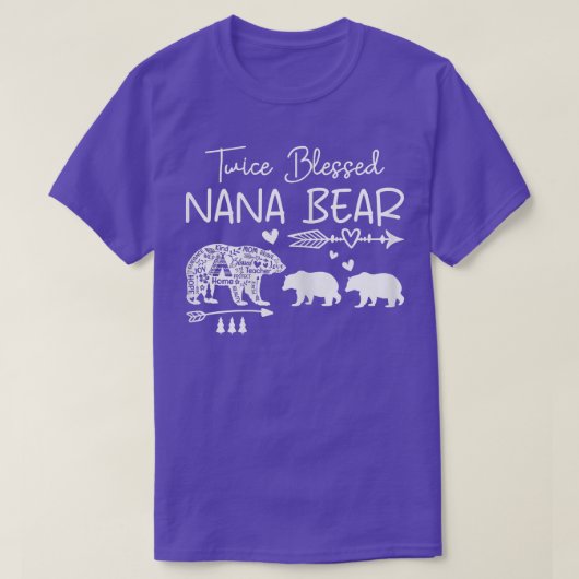 T-shirt Des femmes ont béni à deux reprises Nana Bear Mign (Design devant)