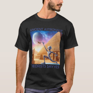 T-shirt Des Femmes Yoga D'Anciens Astronautes Théoristes D